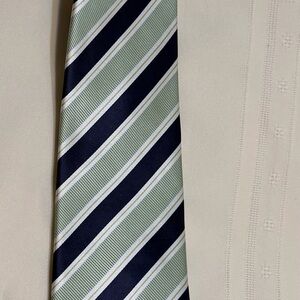 Stafford Navy and Light Green Striped Tie